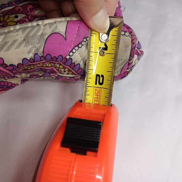 Vera Bradley Pink Floral Quilted Crossbody Purse Plaid Meets Paisley ** Retired - Picture 7 of 7